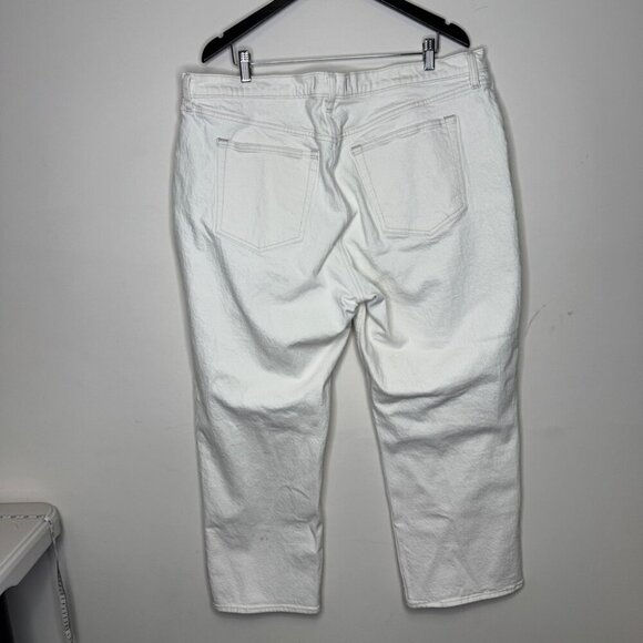 Abercrombie & Fitch Curve Love Mid Rise Baggy Jean Cream Plus Size 34 18 - Picture 5 of 14